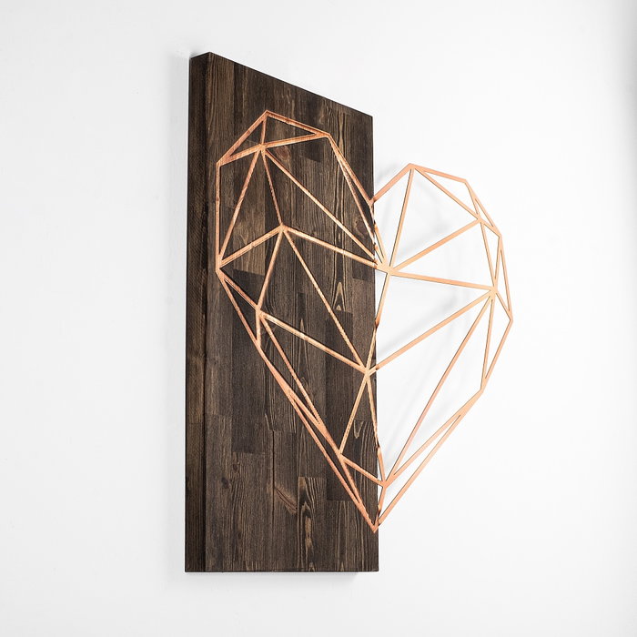 Wallity Heart - Nogal y cobre